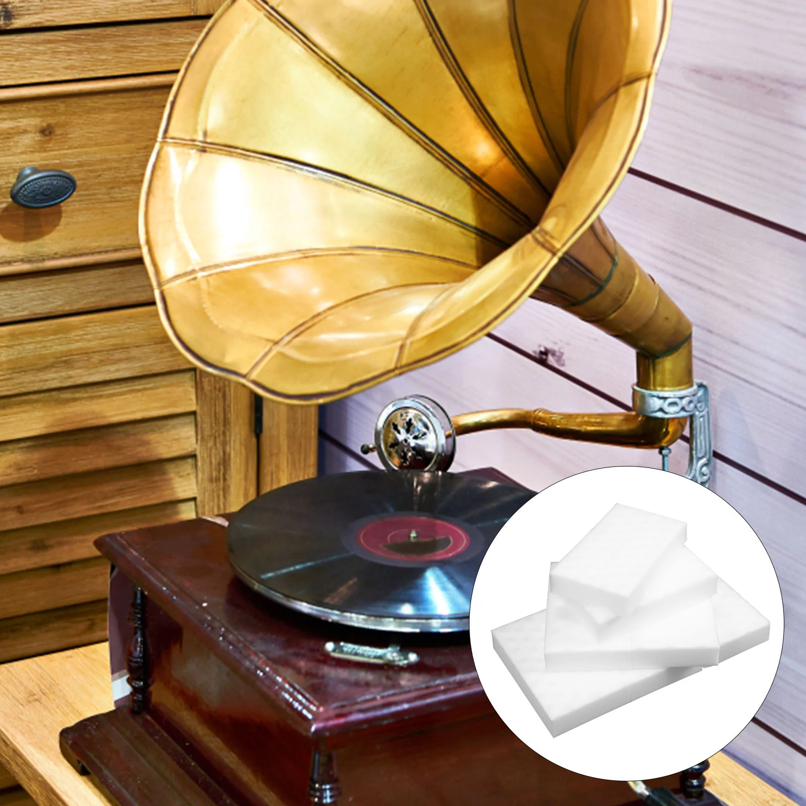 

10Pcs Vinyl Record Sponge Brush Professional Durable Cleaning Tool Vinyl Player Duster Dust Remover Scratch Free Supplies