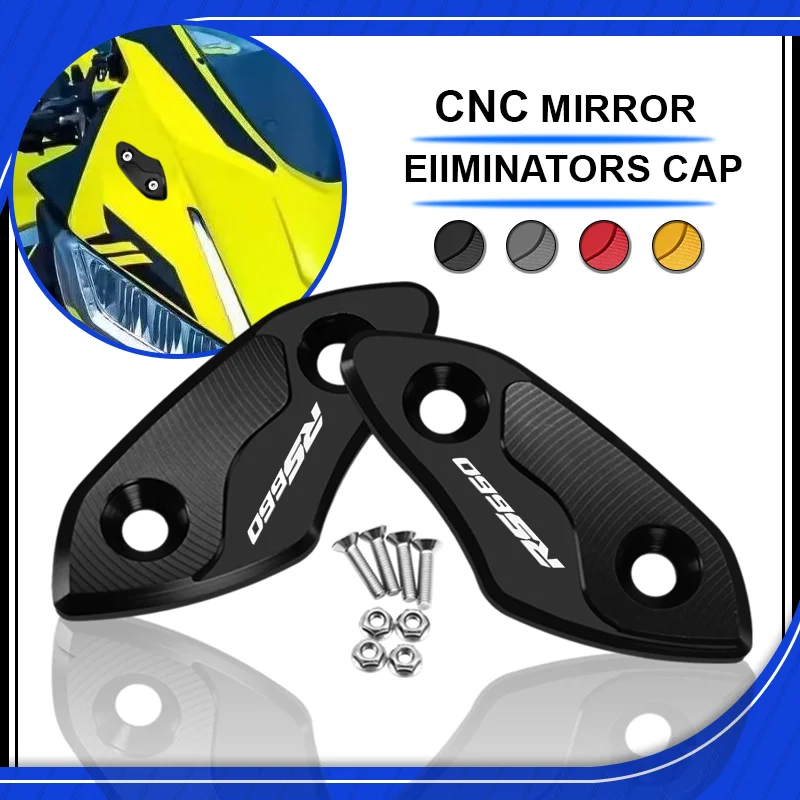 For Aprilia RSV4 RSV4 1100 Factory RS660 2009-2024 Motorcycle Mirror Hole Cover Windscreen Driven Mirror Hole Cap rs660 rsv4