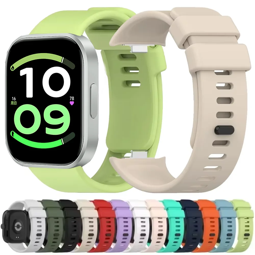 Original Silicone Strap for Redmi Watch 6 Active 6 Lite 6 5 4 Sports Watchband Xiaomi Mi Band 10 Pro 9 Pro 8 Pro Bracelet Band
