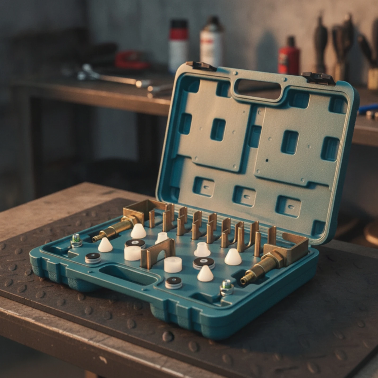 Leak Detection Tool Case Organized Air Conditioning Diagnostic Kit Case Portable Rigid for Mechanics, Mobile Repair, Workshops