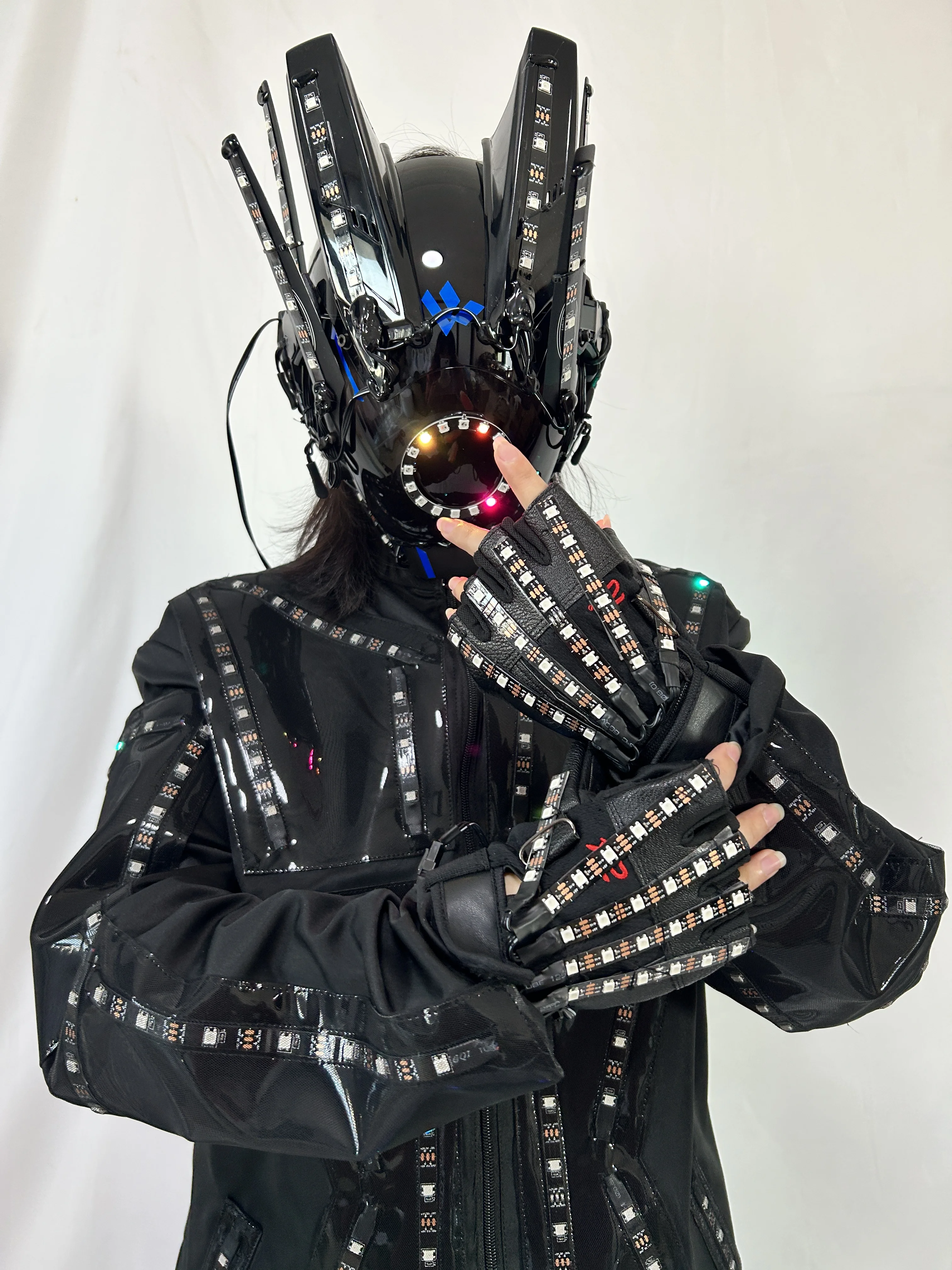 LED Full Color Digital Kryoman David Guetta Future Clothing Robot Pixel Suit  Adults' Celebration Party Ballroom Outfit