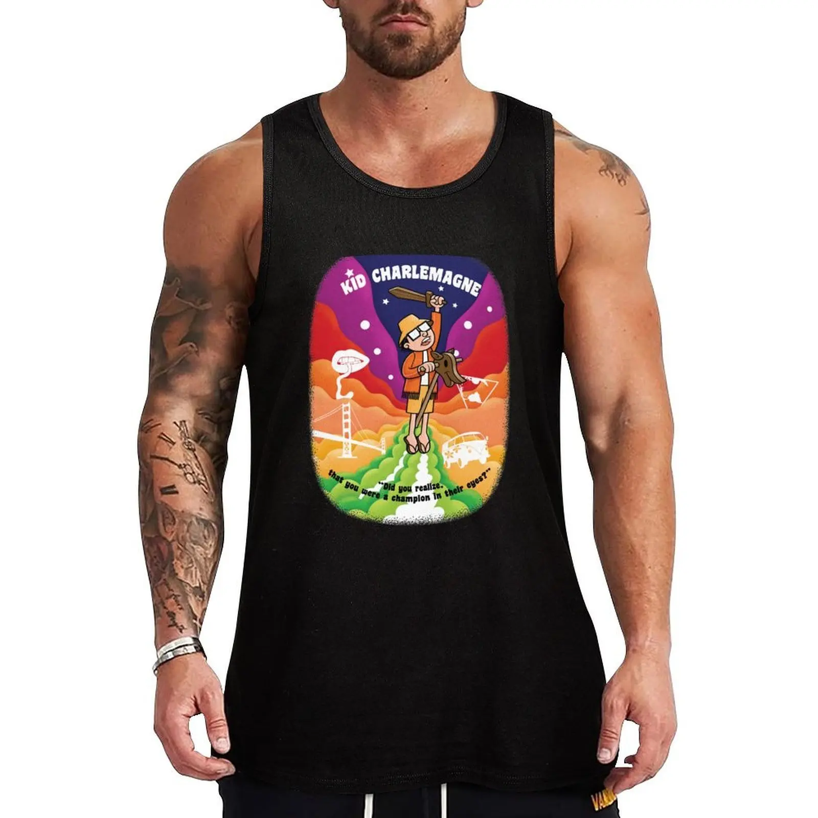 Kid Charlemagne Tank Top Outdoor Casual Tank Top Loose Sleeveless Summer Tee