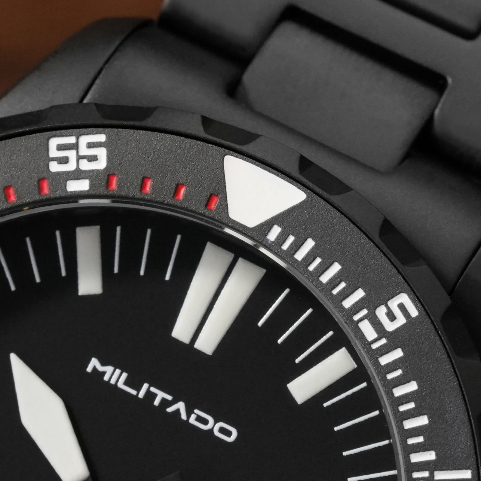Militado ML16 PVD 39mm Men Watch VH31 Sweep/Swiss Ronda 515 Quartz Movement Luminous Sapphire Stainless Steel Watches