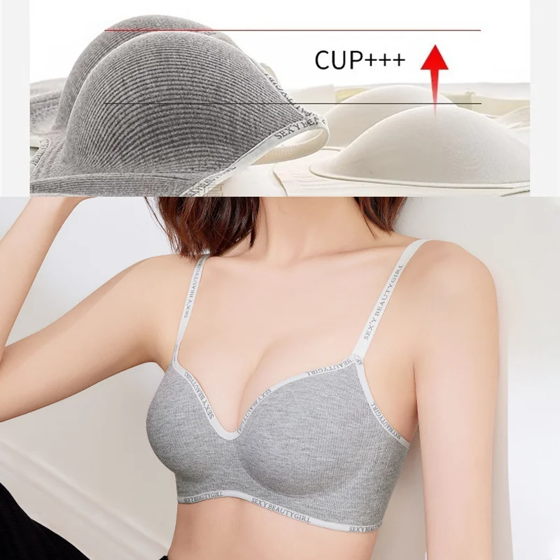 Women's Thickened Push-Up Bra Anti-Sagging Comfort Underwear Small Chest Sexy Backless Gather Bralette No Trace Padded Lingerie