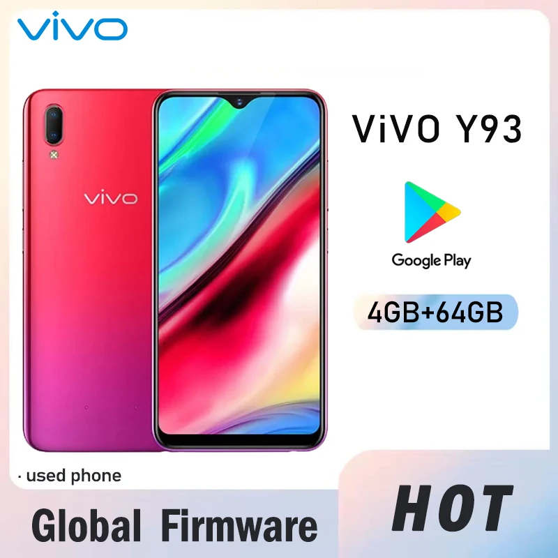 هاتف ذكي VIVO Y93 برامج ثابتة عالمية 4G 13MP + 2.0MP أندرويد 8.1 6.2 بوصة 4030 مللي أمبير في الساعة هاتف مستعمل بحالة جيدة #1