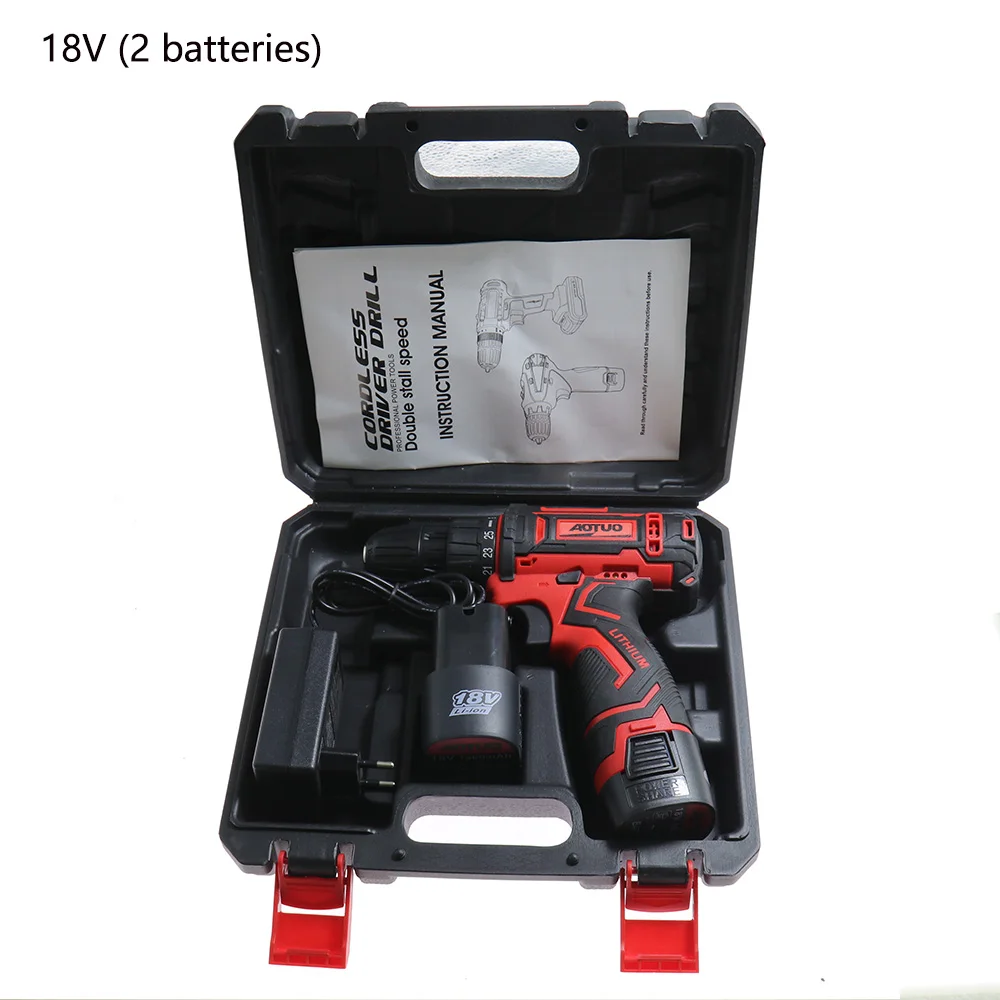 12V 18V 21V Cordless Drill Electric Screwdriver Mini Wireless Power Driver DC Lithium-Ion Battery Repair Tool