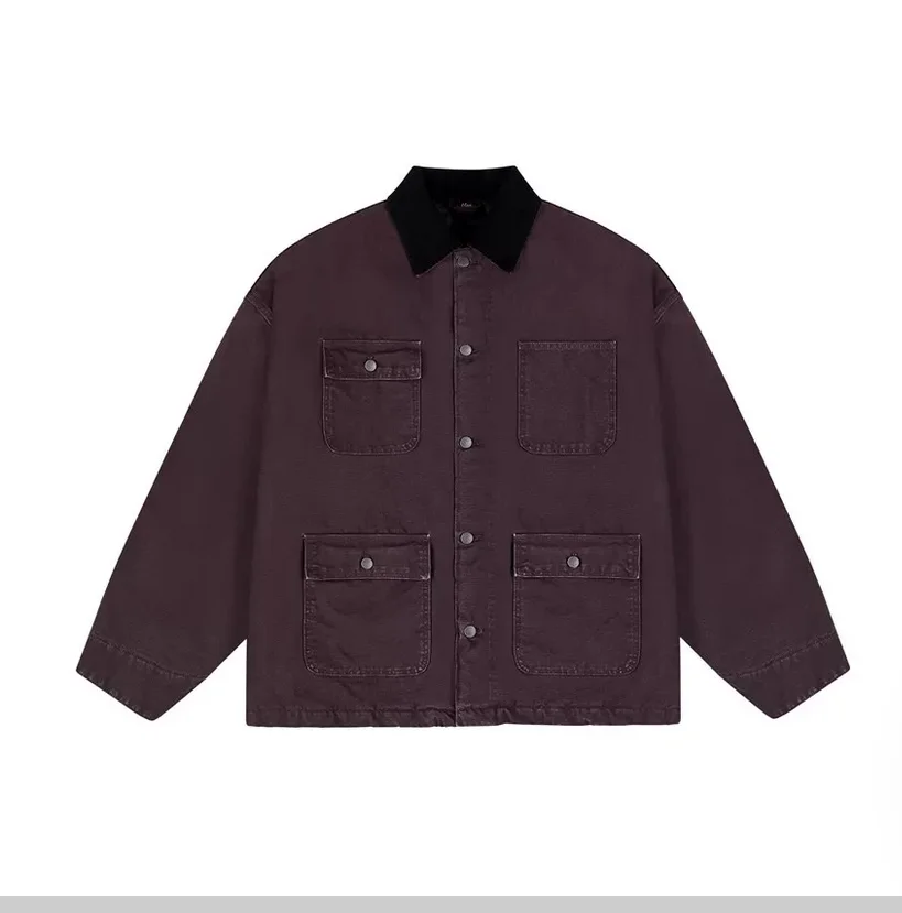 

Spring/Autumn style oversized and loose fit work jacket with multiple pockets