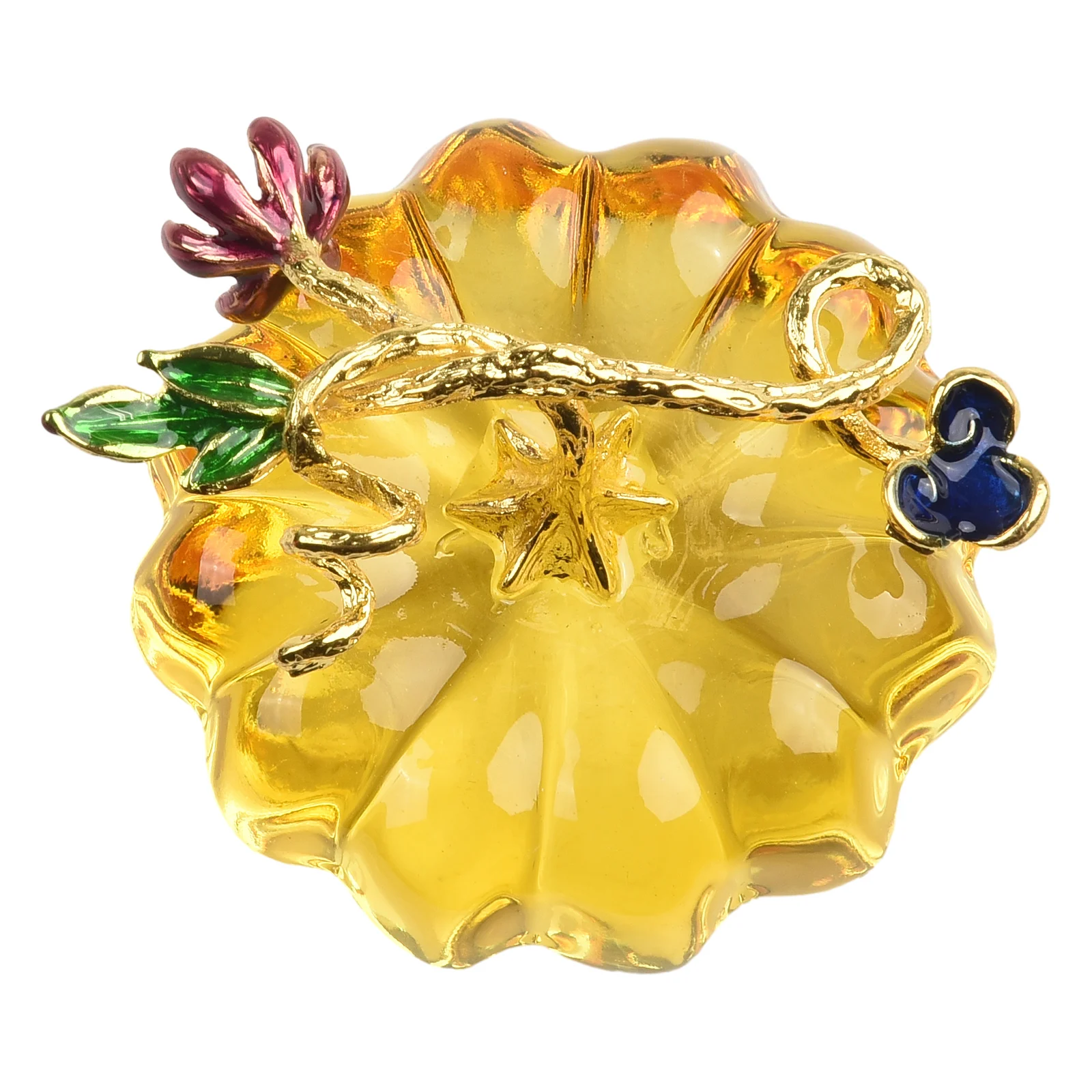 Imagem -03 - Ornamento de Abóbora de Vidro para Decoração de Casa Estatueta Criativa Amarelo Vermelho e Verde Lembrança do Quarto 65 mm Novo