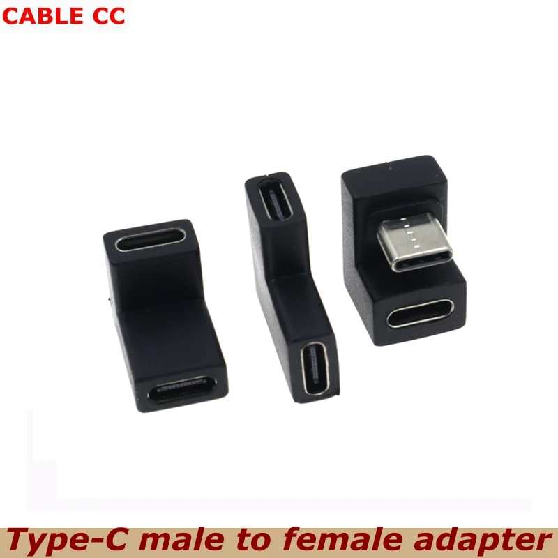 

USB C to USB C Adapter 90 Degree, USB Type-C 3.1 Female to Male Elbow OTG Adapters Right Angle Compatible with MacBook Pro,