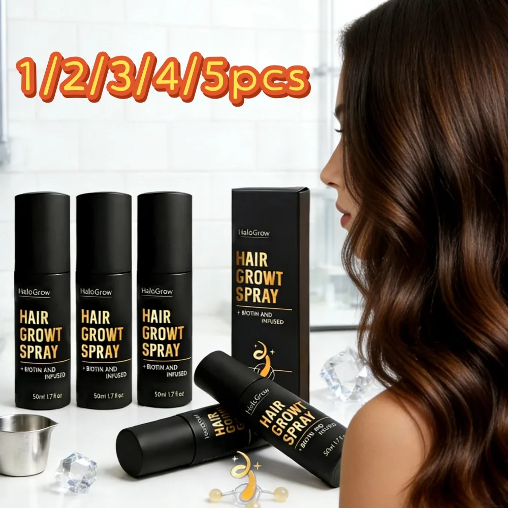 Spray para Crescimento Capilar com Biotina, Previne Calvície, Reduz Queda de Cabelo, Spray de Cuidado Capilar com Gengibre