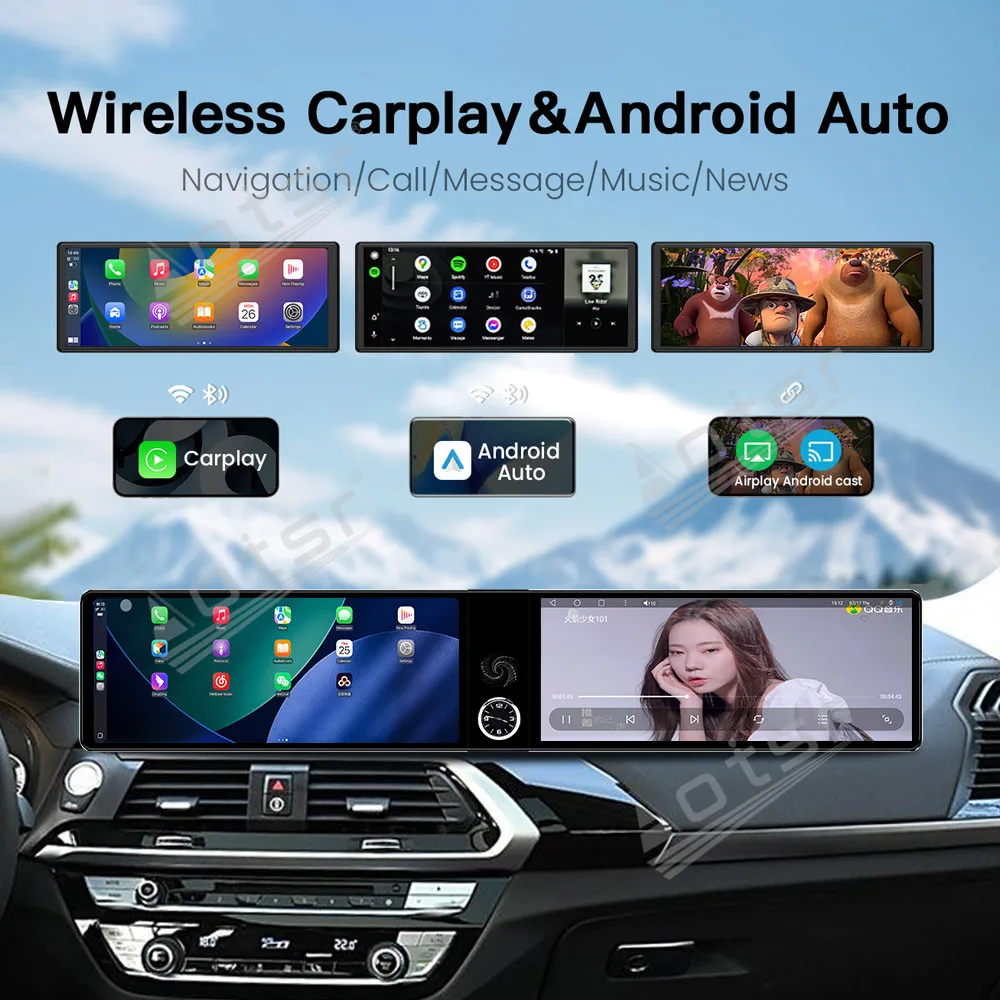 راديو سيارة بشاشة مزدوجة 12.3 بوصة لسيارة BMW X3 X4 EVO 2017-2018 مشغل فيديو الوسائط المتعددة نظام تحديد المواقع والملاحة وحدة Carplay راديو السيارة WIFI #1