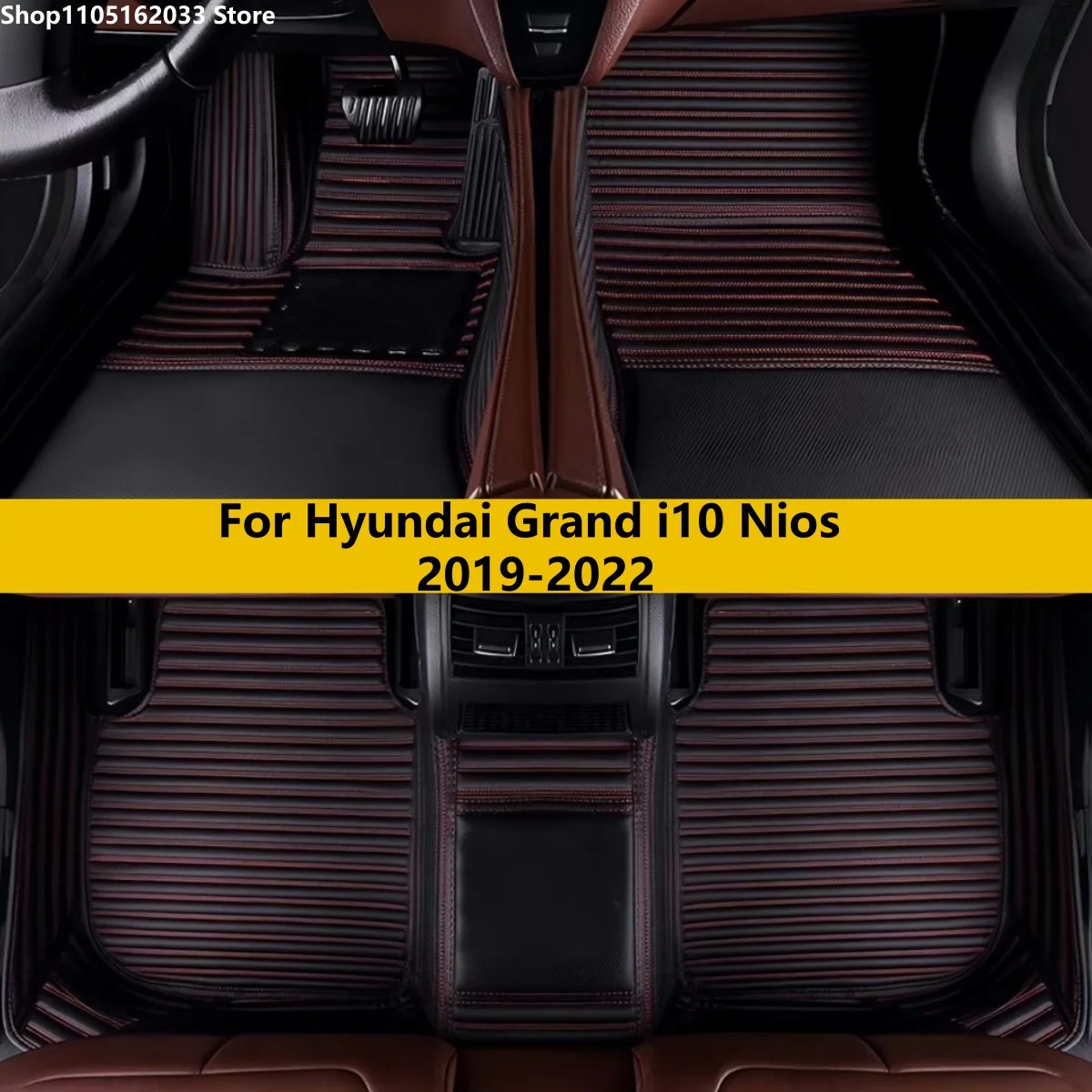 

Custom Car Floor Mats For Hyundai Grand i10 Nios 2019 2020 2021 2022 Auto Front & Rear Row Full Set Carpet Pads Foot Matts Rugs