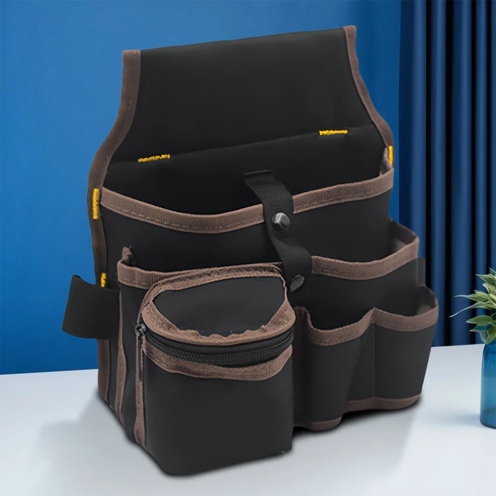 Electrician Tool Pouch Adjustable Buckle Tool Belt Pouches Multi-Pocket Organizer for Construction Maintenance DIY Tools