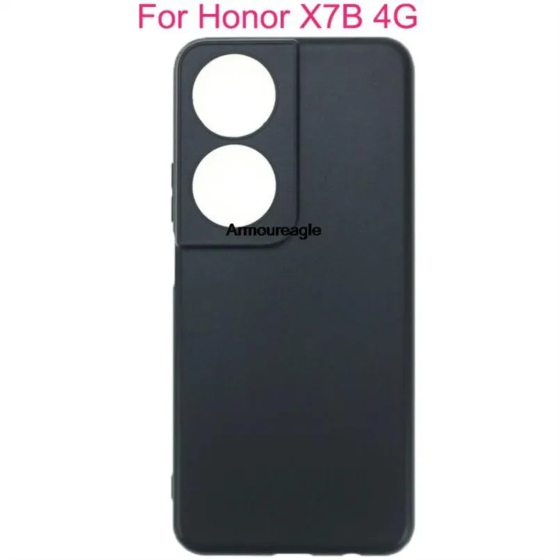 

Черный матовый мягкий чехол из ТПУ для Honor x7b 4g, задняя крышка, защитные чехлы, защитный щиток