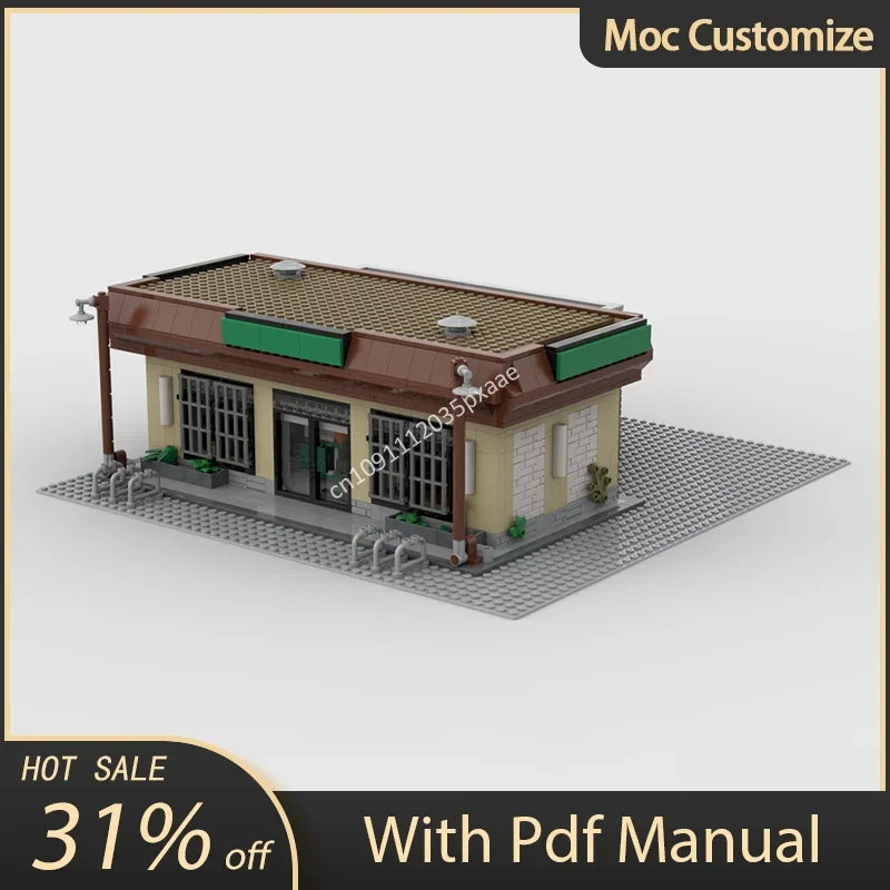 

1912 шт. Moc Ideas GTA V 24/7 Convenience Store Модульные строительные блоки Креативная сборка Кирпичи Игрушки Детские развивающие подарки