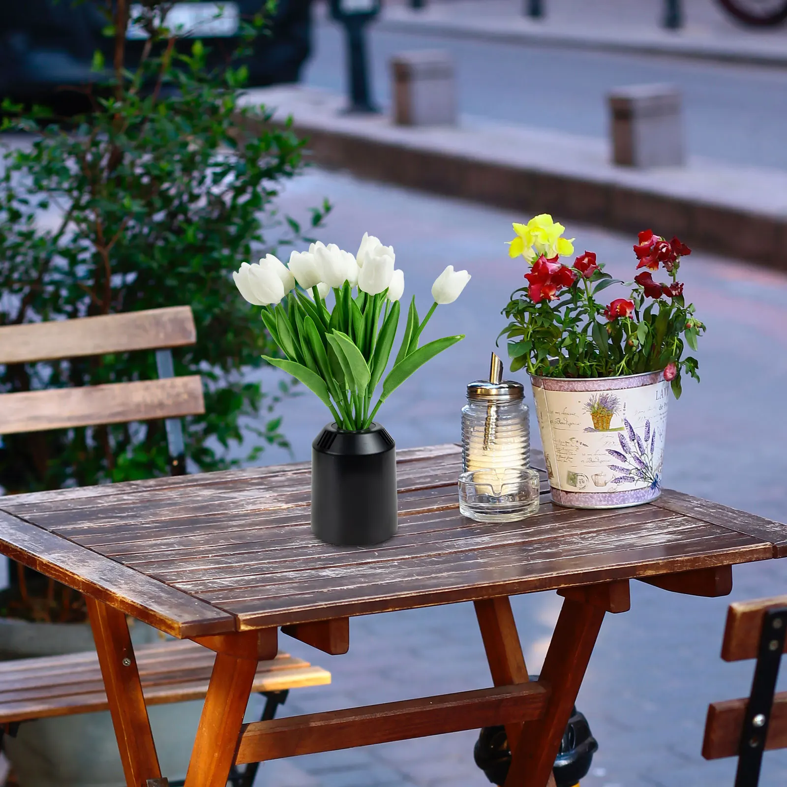 

24 Pcs Simulation Tulip Bouquet Artificial Flowers Real Touch Decor Bedroom Living Room Coffee Shop Photography Prop H made