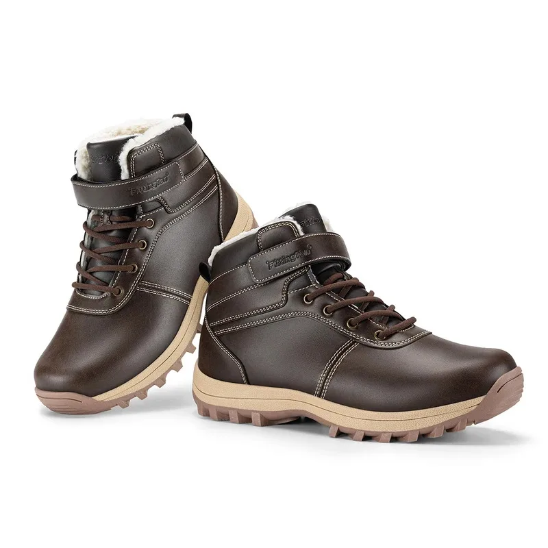 

Men'S Wide Winter Boots Thick Warm Snow Boots Anti-Slip Lightweight Comfortable Fur Lined Boots Outdoor Winter Shoes For Men