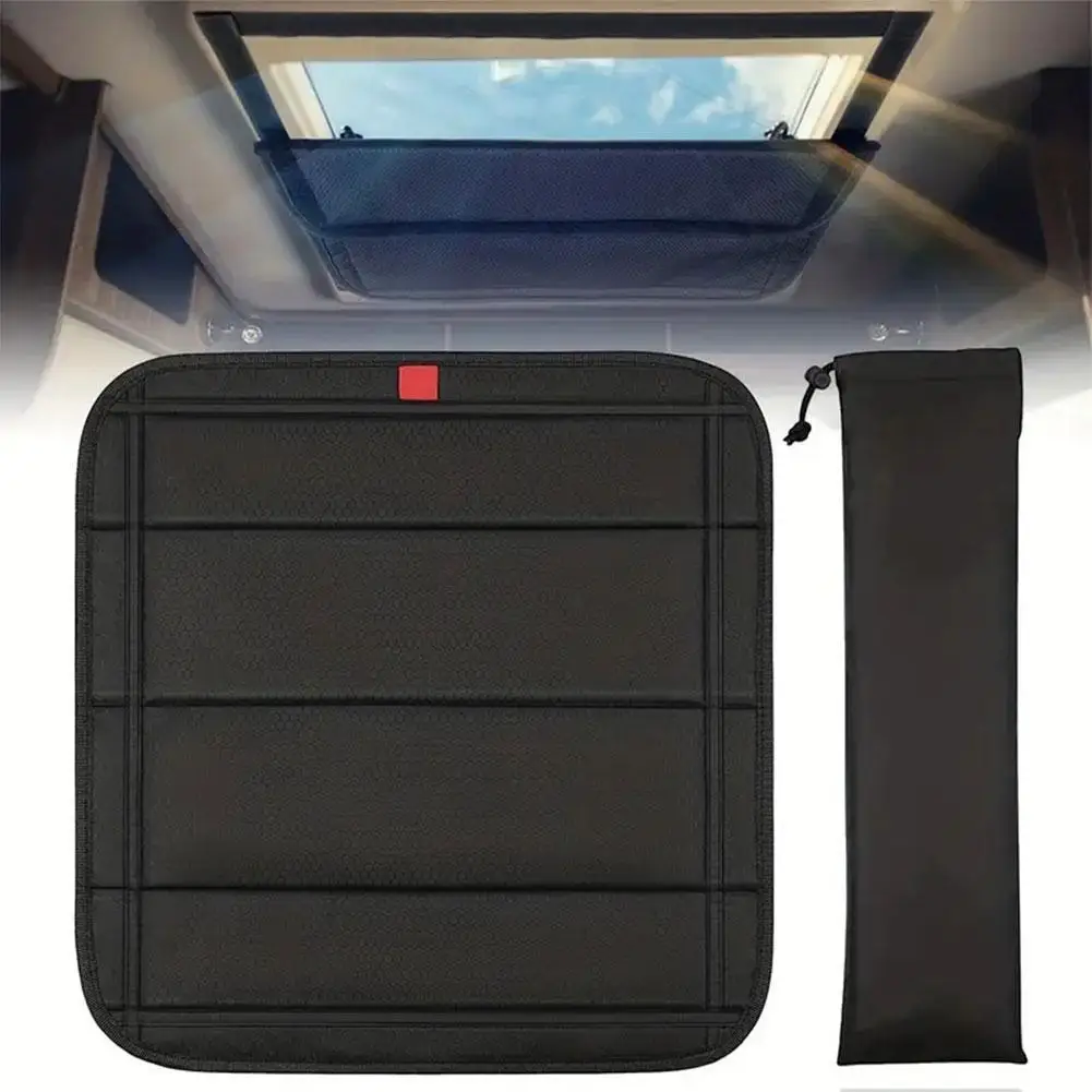 RV Sunroof Magnetic Sunshades Curtain Collapsible RV Vents Camper Skylight Waterproof Cover Covers Fan Insulator L1O0