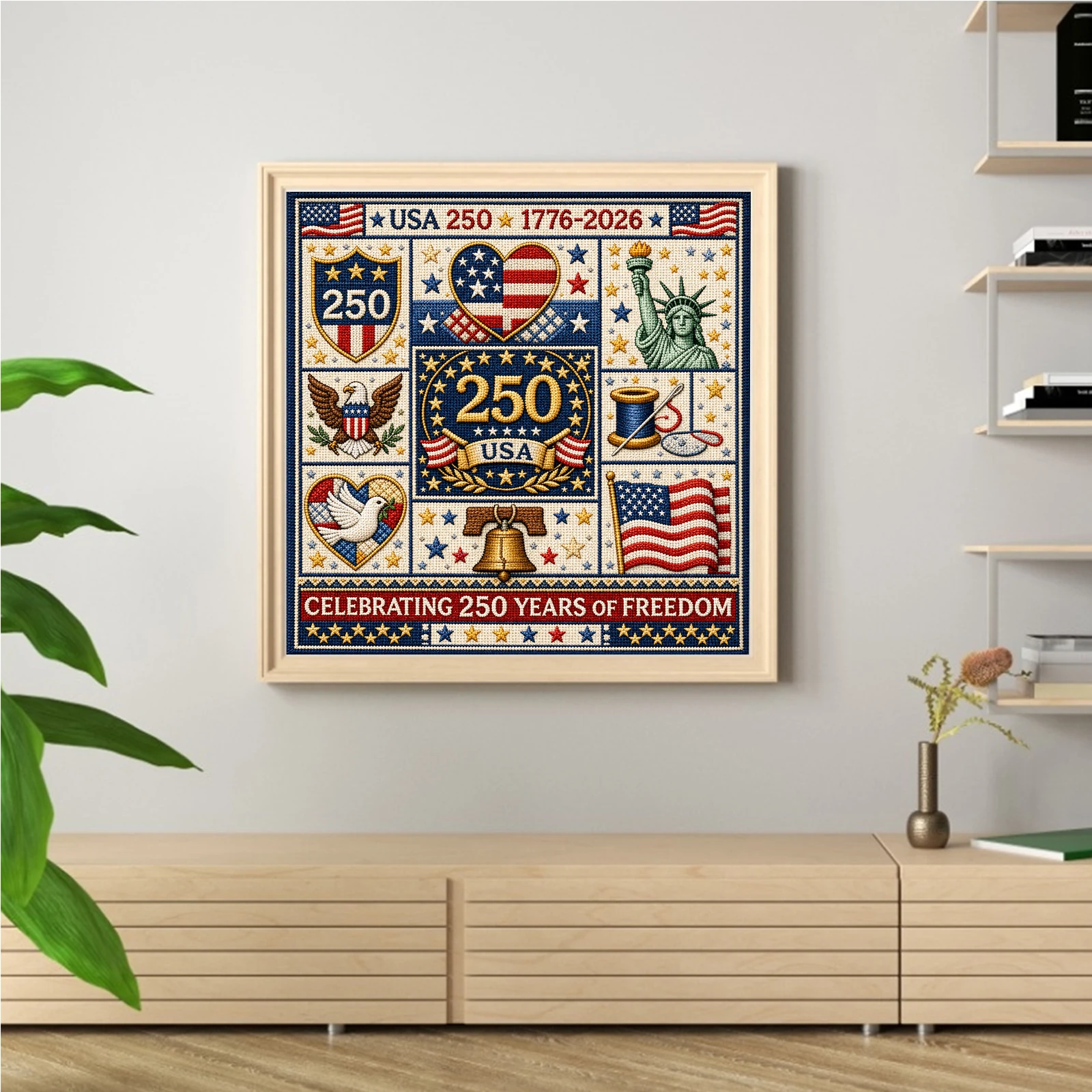 Art And Craft Independence Day - Independence Day Full 18CT 2 Strands