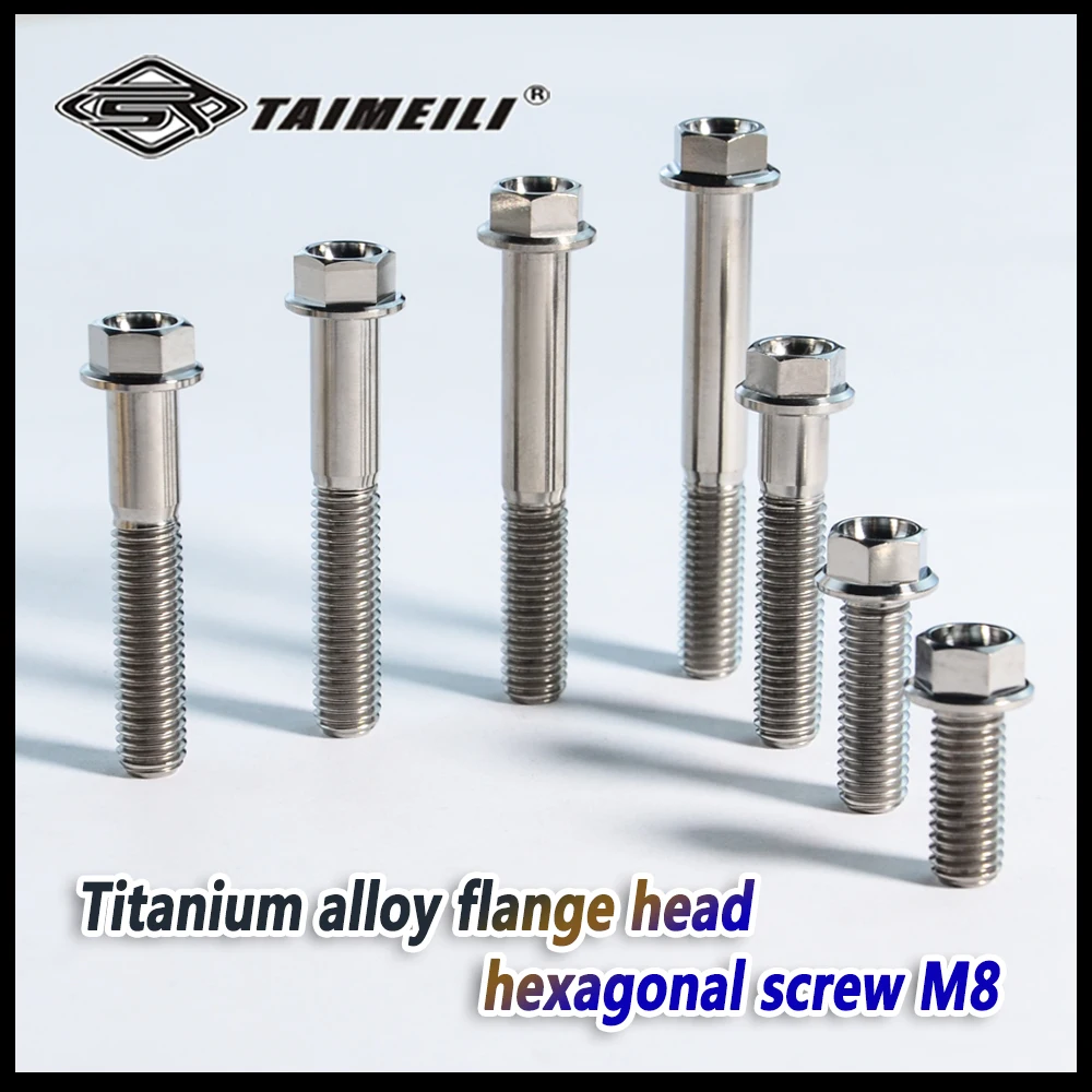titanium screw flange head screwM8*15/20/25/30/35/40/45/50/55/60mm GR5 material