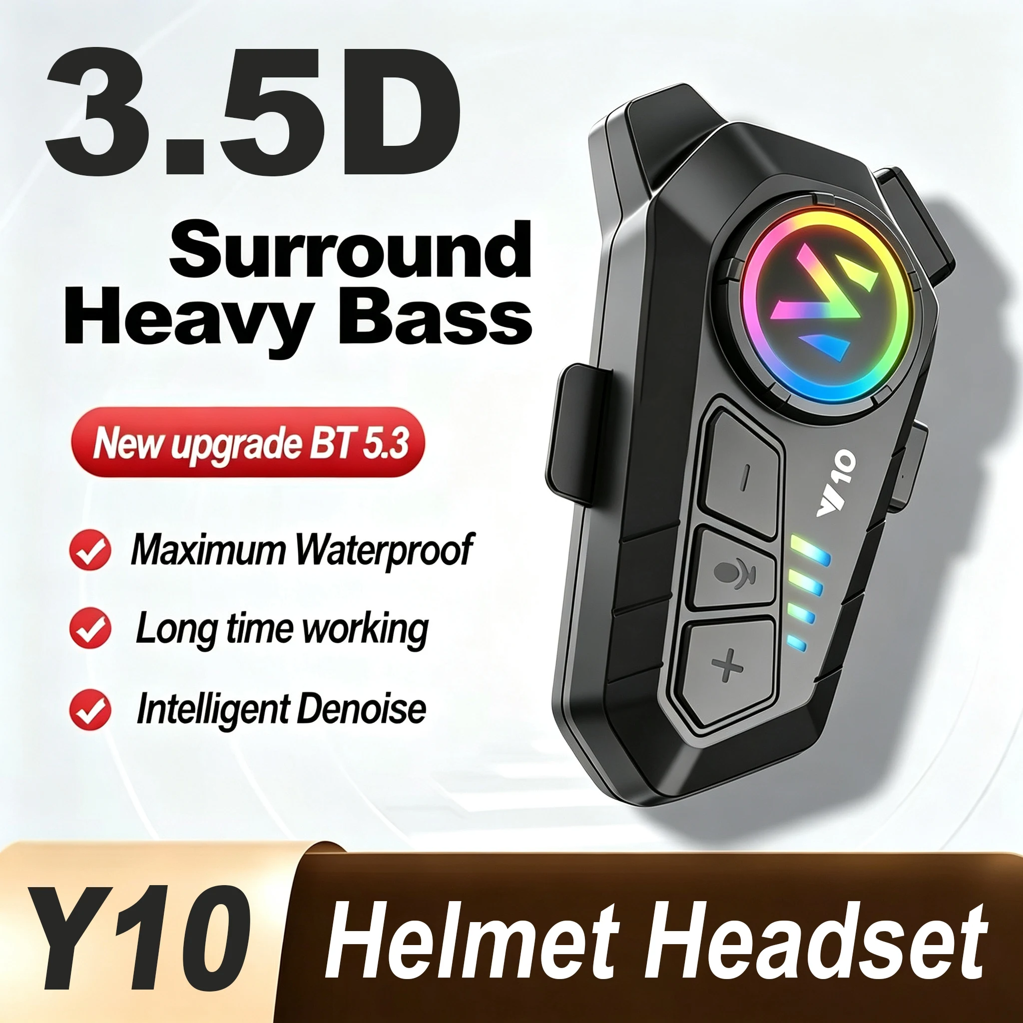 New Y10 Helmet Bluetooth Headset Wireless Stereo Headphones For Moto Cycling Motorcycle Helmet Headset Without Intercom Function