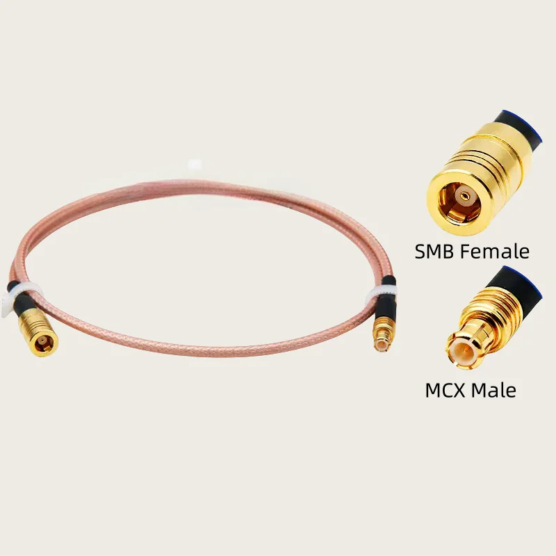 RG316 Cable SMB Female to MCX Male plug right angle connector Extension Cord pigtail  RG-316 Coaxial cables