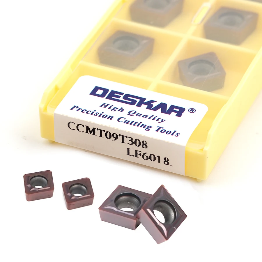 DESKAR CCMT060204 CCMT09T3 CCMT1204 LF6018 LF6118 Płytka tokarska do obróbki otworów wewnętrznych na tokarce sterowanej numerycznie, narzędzie do cięcia stali nierdzewnej