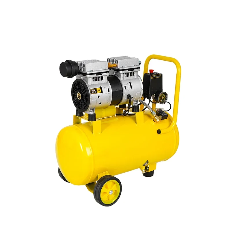 Oil Free Small Silent Air Compressor Woodworking Paint 3p Portable Air Pump Silent High-voltage Household 220V