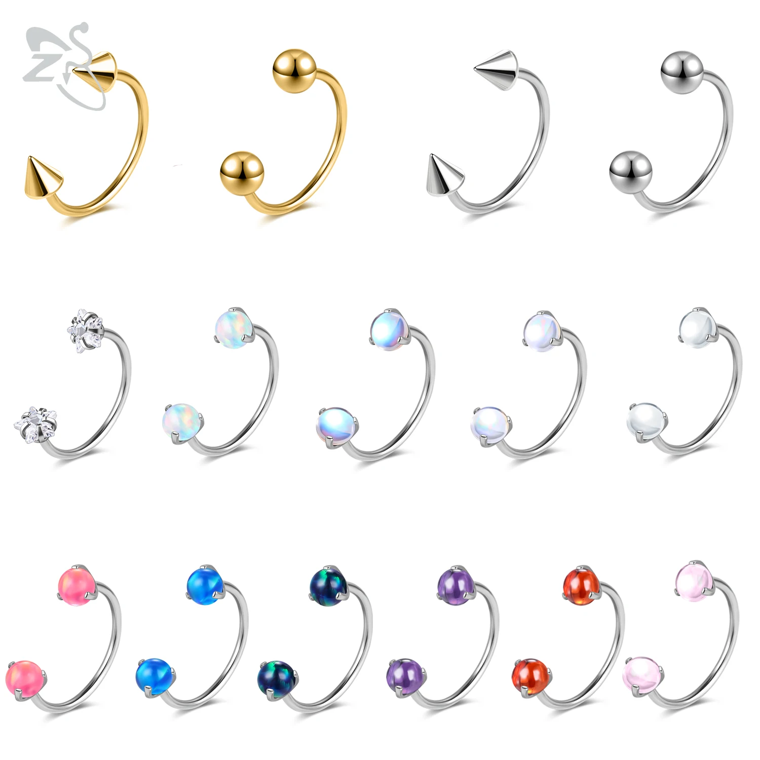 Zs 1PC Gold Color N…