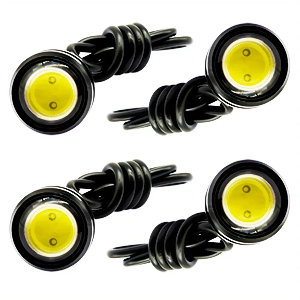 4X Eagle Eye Light Car LED Dc 12v Daytime Running DRL Backup Motor Parking Signal Lamp Waterproof Auto Fog Daylight Smart Bulb