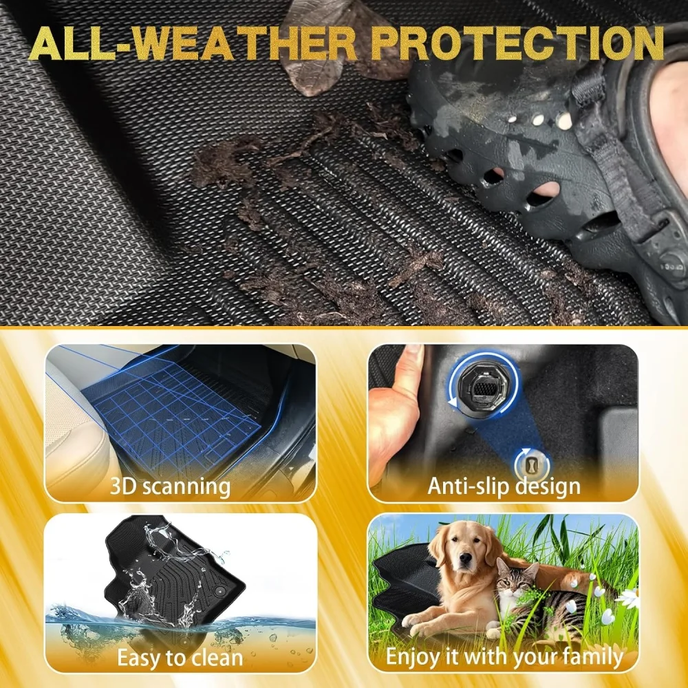 Vloermatten voor Hyundai Ioniq 6 2025 2024 2023 All-Weather Bescherming TPE Rubber Vloervoeringen & Kofferbakmat Cargo Liner Accessoires