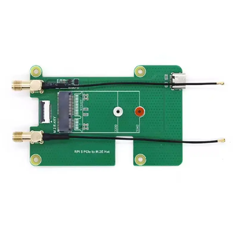 N34R-For Raspberry Pi 5 RPI Pcie To M.2 E HAT Expansion Board For NGFF M.2 E Key Wireless Network Cards Support Wifi6/Wifi7