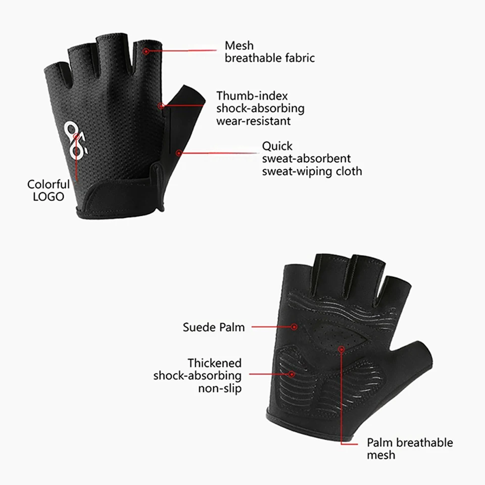 GTUBIKE 通気性ハーフフィンガーサイクリンググローブアンチスリップパッドオートバイ MTB ロードバイク手袋男性女性スポーツ自転車手袋