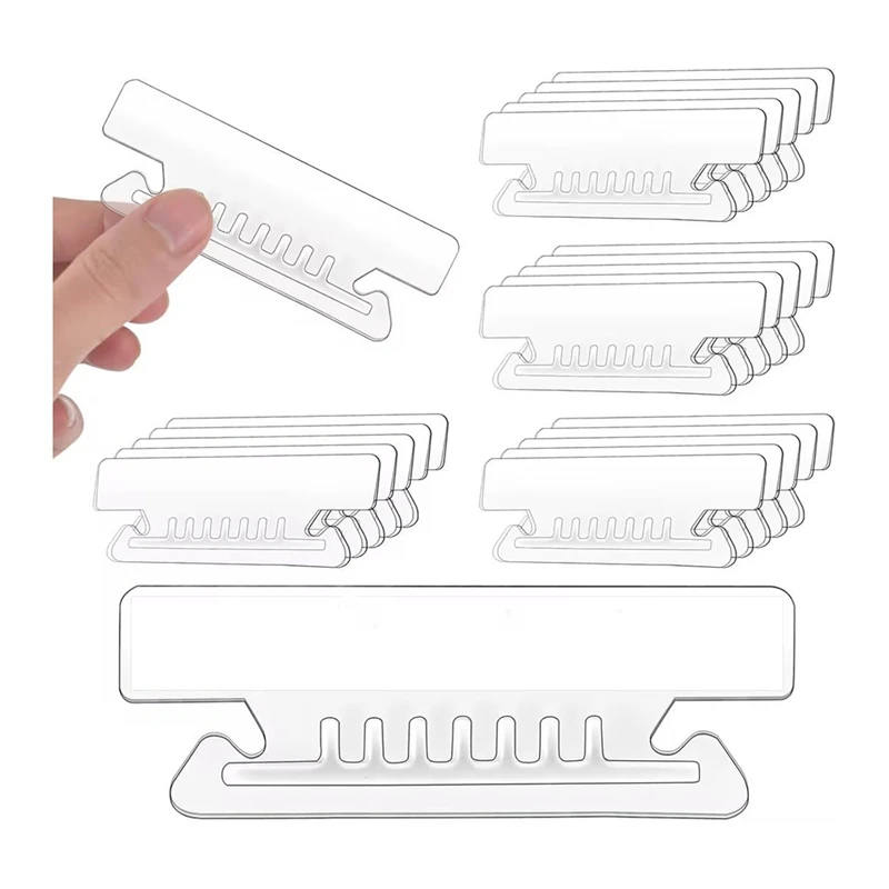 

100Pcs 3 1/2 Inch Hanging File Folder Tabs Plastic Tabs For Hanging File Folders And Inserts Clear File Folder Tabs