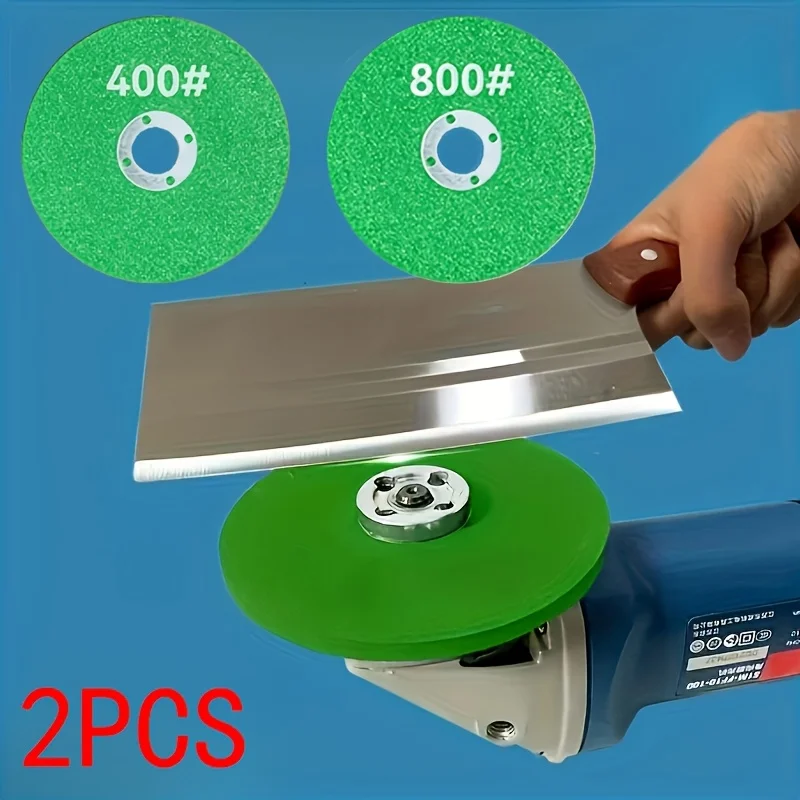 2pcs Angle Grinder Grinding Wheel Set, 10 Cm, (400# + 800#), Specially Designed for Angle Grinders, Wear-Resistant And Shatter-R