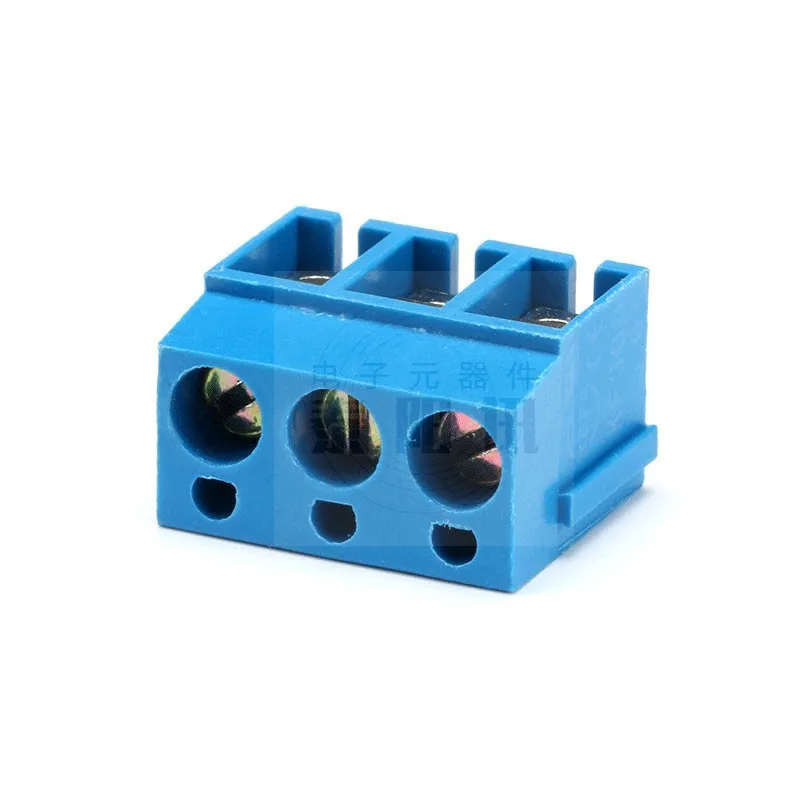 100pcs 3 pin/ way 5.0mm Screw Terminal Block Connector