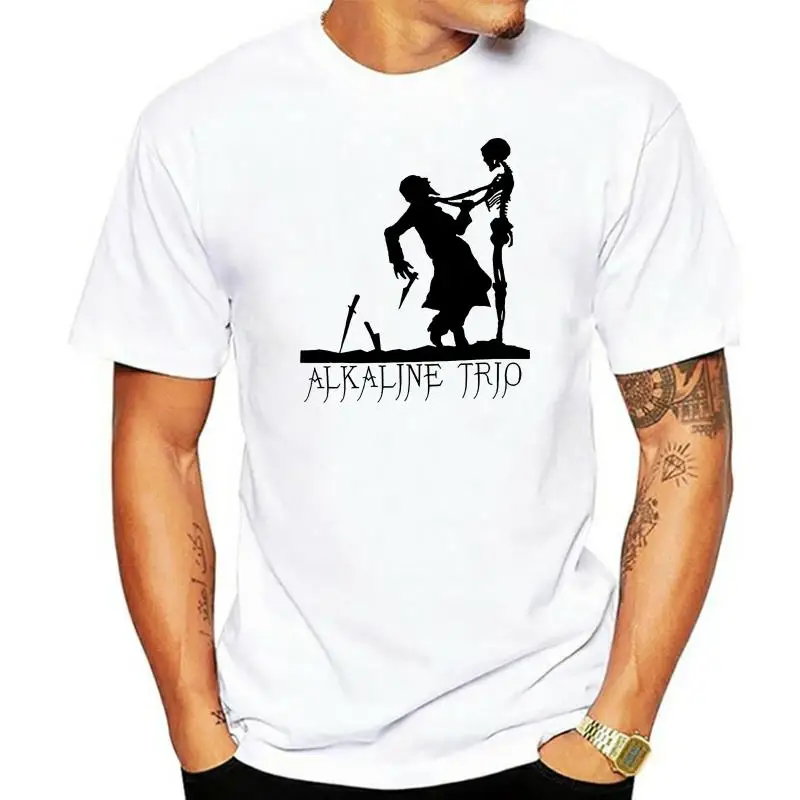 Men Cotton brand Tshirt Alkaline Trio Men'S Knives T-Shirt Small White 888700600832 Humorous Tee Shirt cool Short sleeve