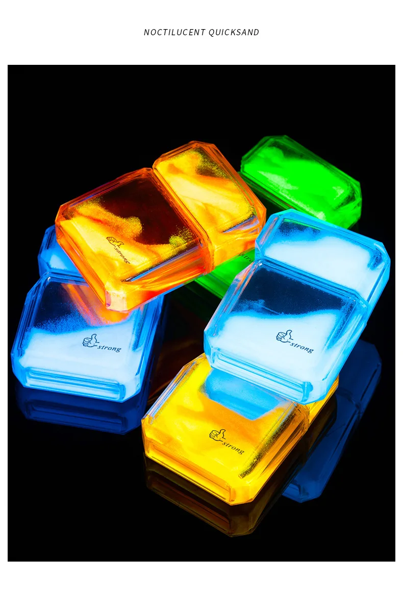 Luminous quicksand fluorescent gas lighter windproof creative transparent shell cigarette accessories give boyfriend trendy gift