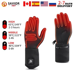 Savior Beheizte wasserdichte winddichte Motorradhandschuhe Motorrad-Reithandschuh Touchscreen-Handschuhe Wärmer Abdeckungen Handwärmer Winter