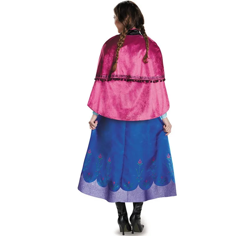 Costume Cosplay delle donne di vendita calde di Halloween Anime Ice and Snow Romance Princess Anna Role Playing Queen Performance Set