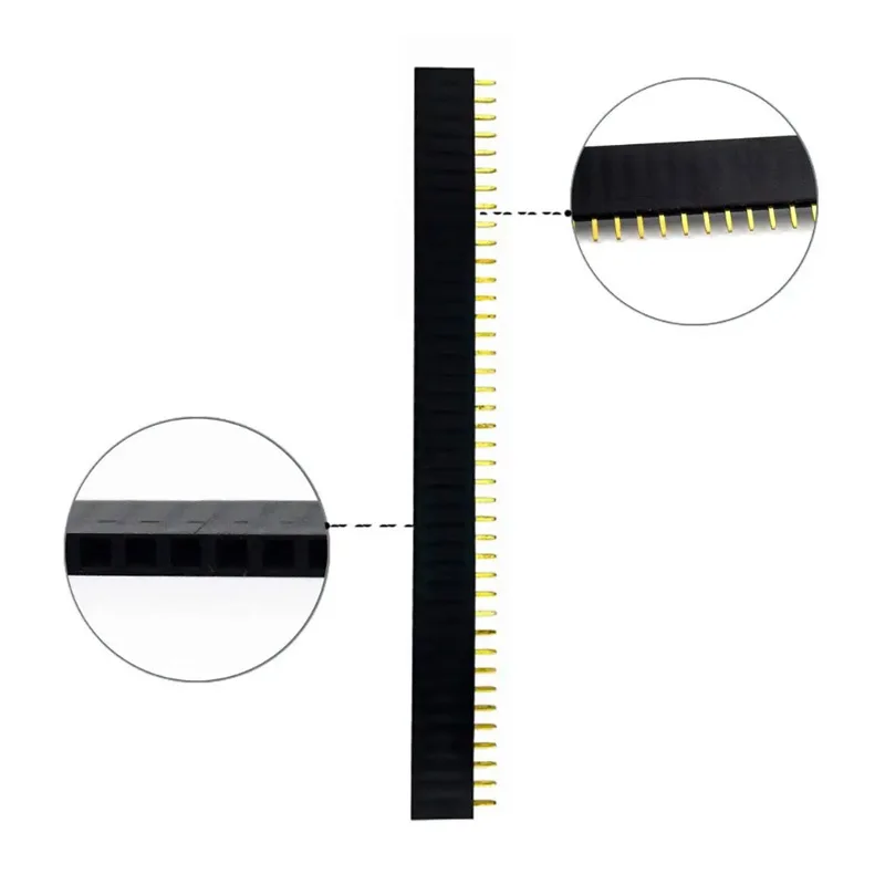 10 قطعة 40 دبوس 1x40 صف واحد الذكور والإناث 2.54 رأس دبوس قابل للكسر PCB JST موصل قطاع لاردوينو لتقوم بها بنفسك عدة