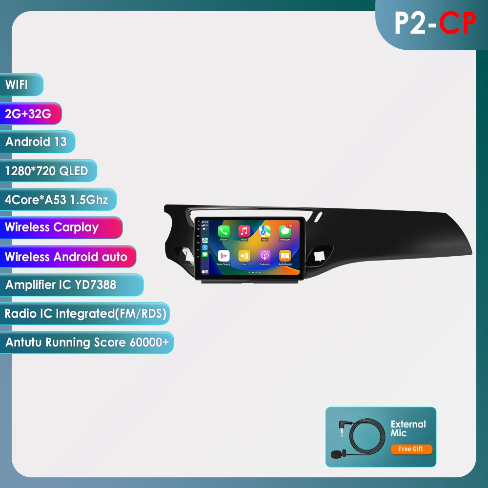 Carplay Android 14 autoradio voor Citroen C3 DS3 2010 - 2016 multimediaspeler 360 camera 2DIN GPS intelligent scherm 8581 head unit