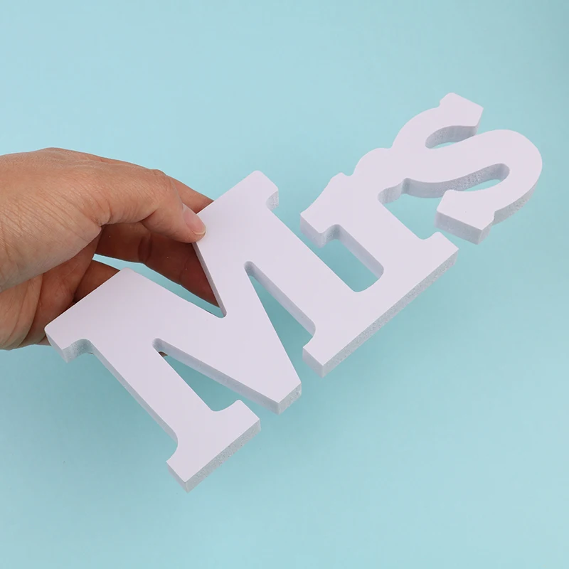 ديكور حفلة عيد ميلاد Mr & mrs ، علامة إبداعية بحروف بيضاء