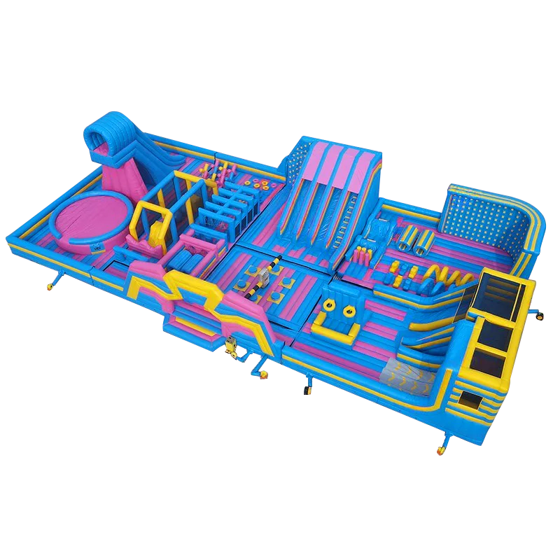 Trampolín inflable al aire libre personalizado, casa de rebote, toboganes de puente inflables gigantes, parque infantil combinado con juego de limpieza