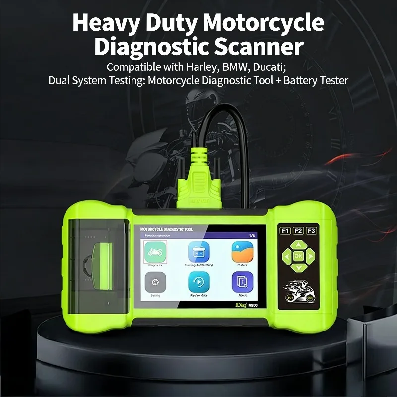 2026 JDiag M300 Motorcycle OBD2 Scanner ABS Engine Diagnostic Tool Fault Code Read Clear for BMW Yamaha Harley Honda Ducati
