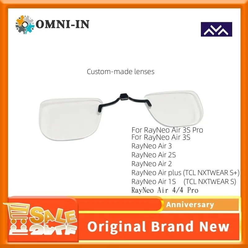 Suitable for RayNeo Air/Air plus/Air2/Air3S/Air3S Pro/4 Pro/TCL NXTWEAR S+ special custom glasses lenses Myopia and hyperopia