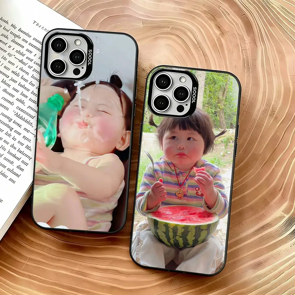 

Adorable Human Cub Phone Case For iPhone 17,16,15,14,13,12,11 Plus,Pro Max,XS,Colorful Silver Black Cover