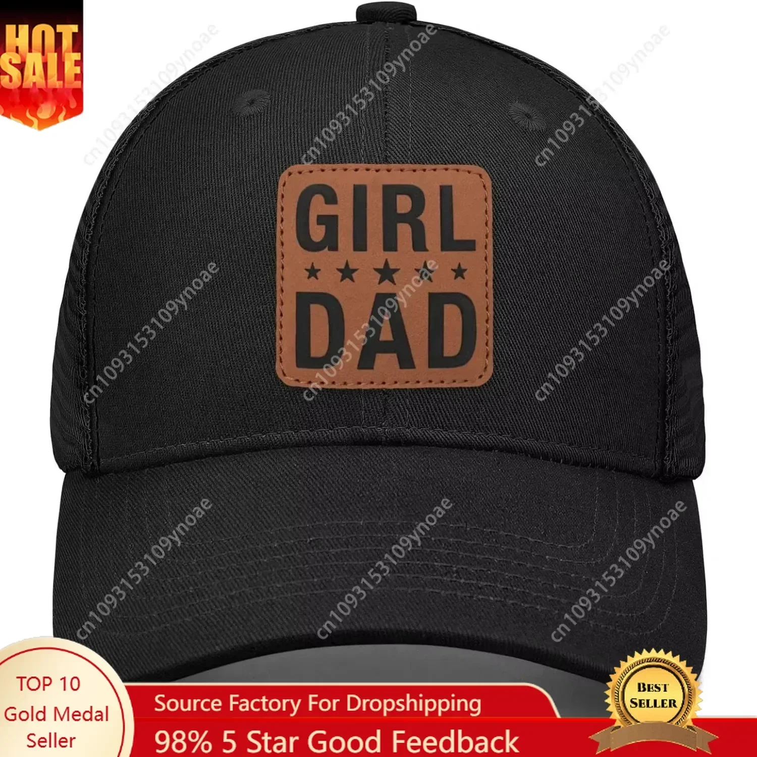 

Girl Father Baseball Cap Gifts Fathers Day Birthday Trucker Leather Patch Hat Man Women Outdoor Dad Hats Unisex Adjustable