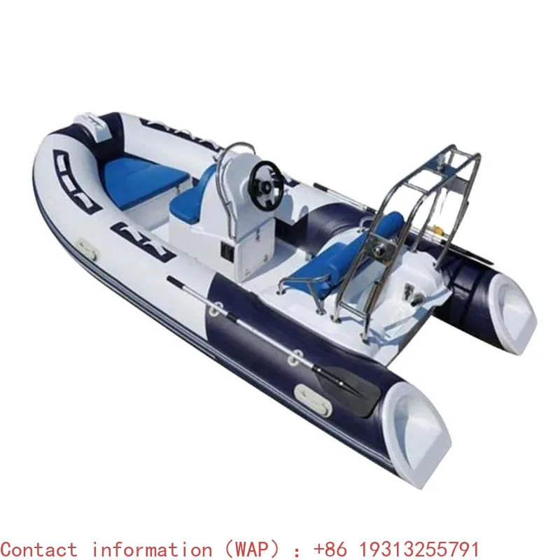 【From China】 Deep V 16ft Rigid Inflatable 16ft Rib 480 Fiberglass PVC Sport Style Rafting Fishing Boat Lake Outboard Motor Inclu