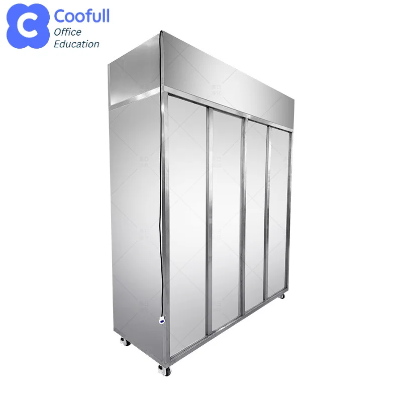 COOFULL purification custom stainless steel clean changing shoe cabinet  dust-free workshop dust-free clothing belt